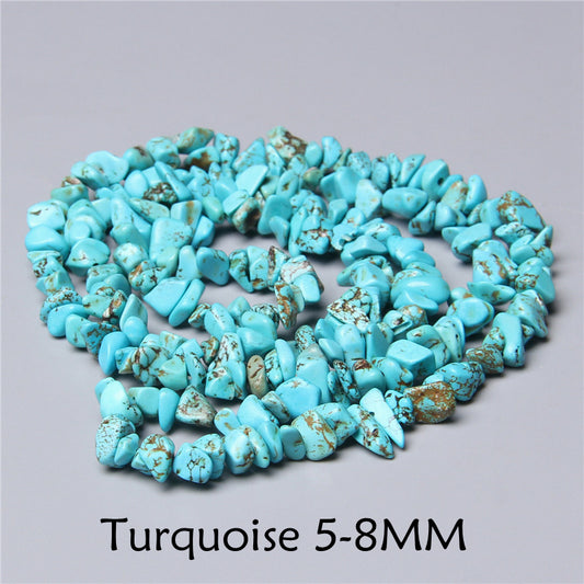 Perles de puces turquoise bleues 5 ~ 8 mm