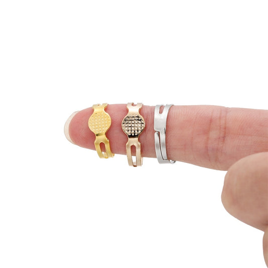 40pcs 7, 8mm Gold Plated Adjustable Rings
