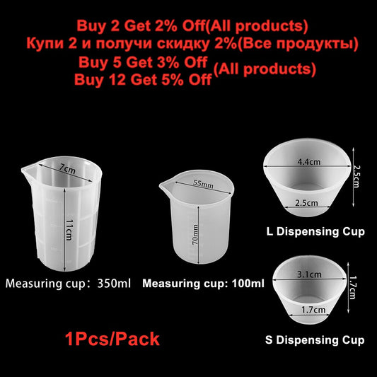 Silicone Measuring Cups for Resin, 100/350ml