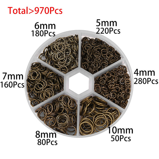 Open Jump Ring Connectors Set, 1370pcs