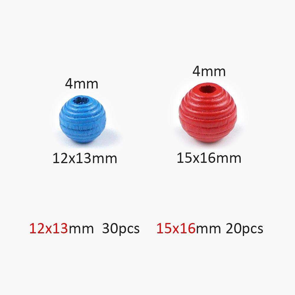 30pcs Beehive Wooden Beads, large hole Eco-Friendly Mixed beads Thread For Jewelry Making fprCrafts Kids Toys 16/12mm