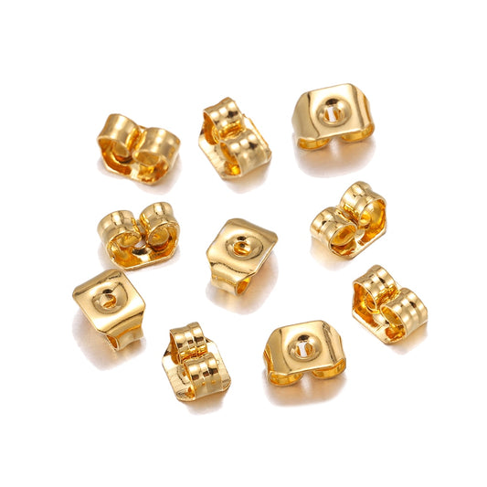 5mm Stainless Steel Earring Back, 50pcs