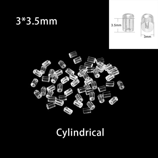 Assorted Shape Silicone Rubber Earring Backs, 200Pcs