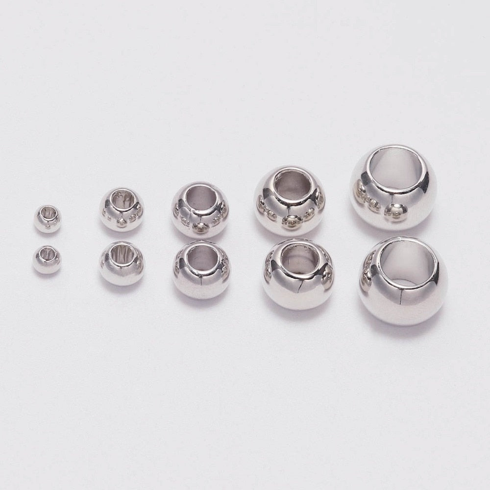 50-100pcs Big Hole CCB Beads