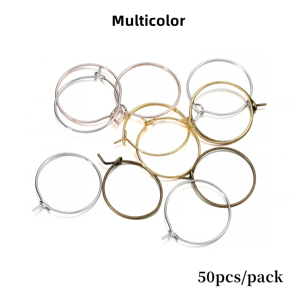 Boucles d'oreilles créoles suspendues à grand cercle de 20 à 40 mm, 10 à 50 piÚces