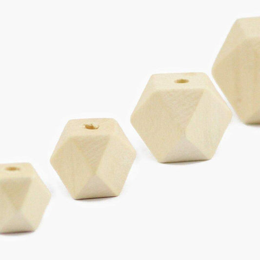 AAA Natural Geometric Octagonal Wood Beads, Unfinished 10~20MM Big Spacer Loose Beads,for DIY Handmade