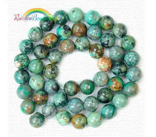 African Blue Turquoise Beads, Blue Beads, Blue Gemstone Beads, Stone Beads, Round Natural Beads, 4mm 6mm 8mm 10mm 12mm