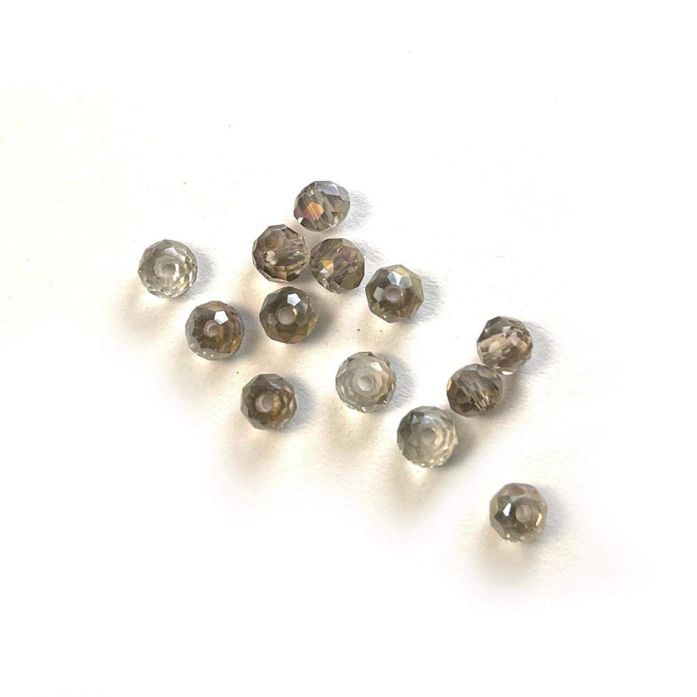 Black Diamond Czech Crystal 4mm Faceted Round Loose Beads, 100 pcs For Bracelet Necklace Jewelry Making