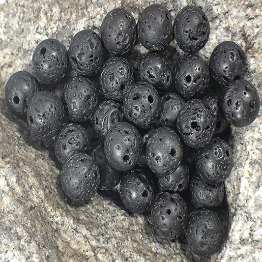 Black Lava Rock beads, Wholesale Gemstone, 4-12mm 5-200pcs