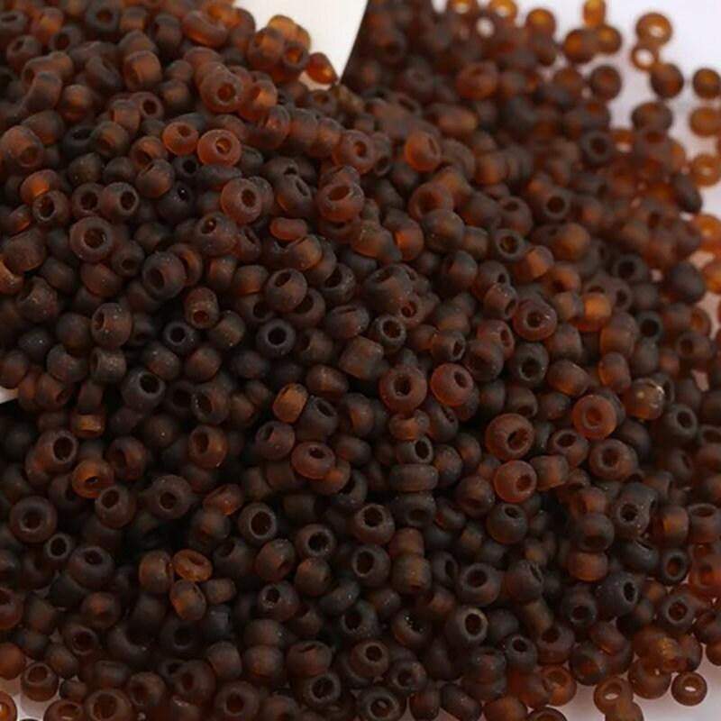 Brown Matte Matte Miyuki Delica Seed Beads, Frosted preciosa 2mm 12/0 glass round Austria toho beads, 1000pc