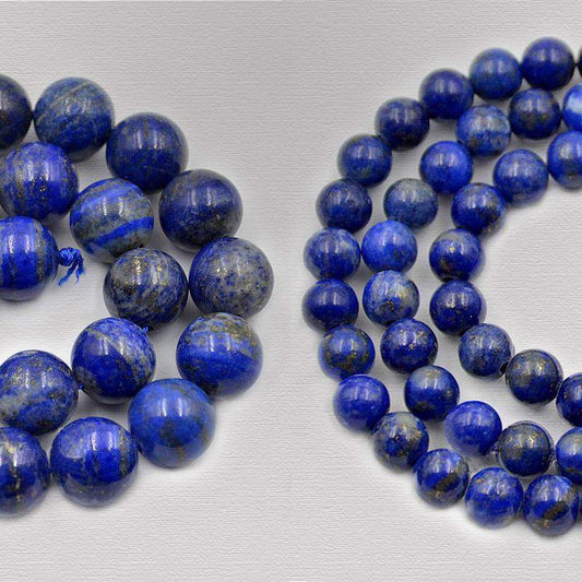 Enhancement Natural Blue Lapis Lazuli Beads, Round Gemstone 2-18mm, 15.5'' strand