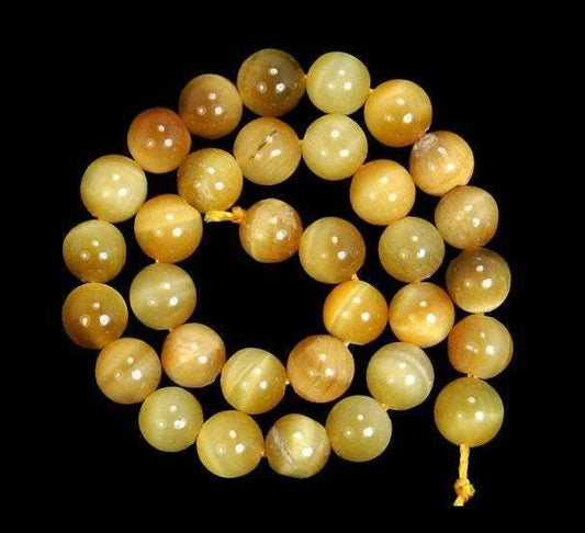 Golden Tiger Eye Gemstone Round Beads, 6mm 8mm 10mm 12mm Natural Stone Beads, Jewelry Loose Beads