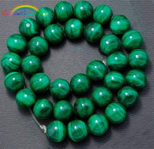 Grade AAA Natural Malachite Beads, Loose Gemstone, 4-12mm, 15.5'' strand