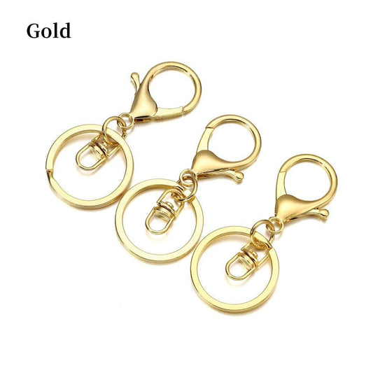Keychain Ring with Key Ring with Lobster Clasp, 5pcs