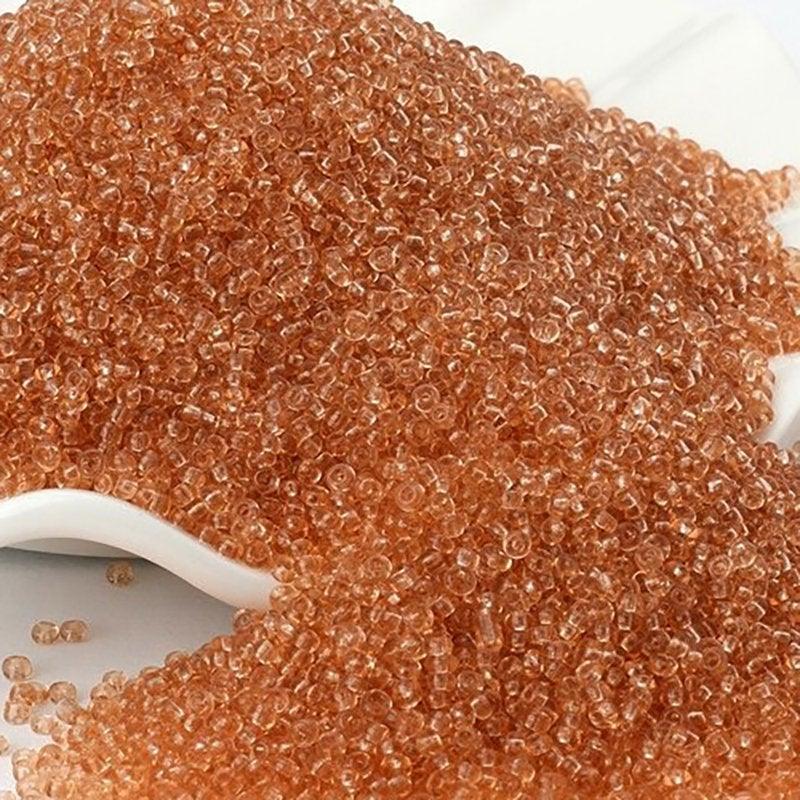 Limpid orange Lined Transparen preciosa seed beads, beadworking 2mm 12/0 Miyuki Delica small glass Austria round beads, Clear, 1000 pcs