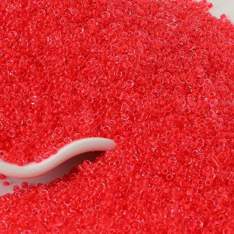 Limpid Red Lined Transparen preciosa seed beads, beadworking 2mm 12/0 Miyuki Delica small glass beads, Austria round beads, 1000 pcs