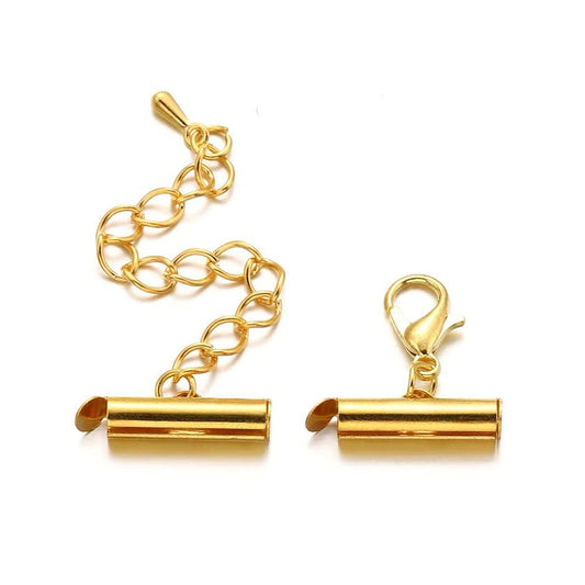 Lobster Clasps and Slider Clasp with Extending Chain