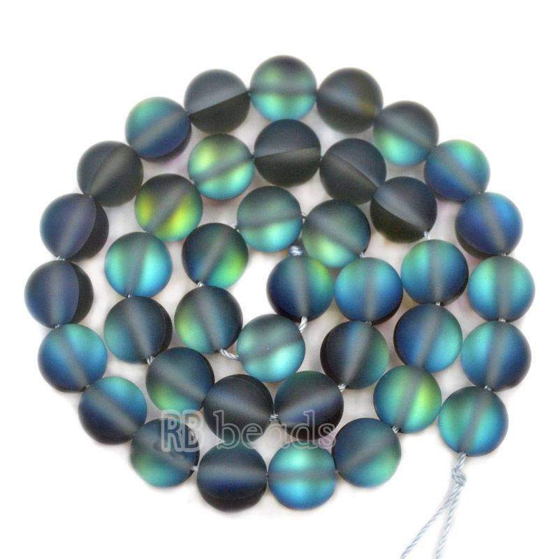 Matte Frosted Gray Mystic Aura Quartz Beads Holographic Quartz AB Beads, Jewelry loose Rainbow Beads 6mm 8mm 10mm 12mm beads