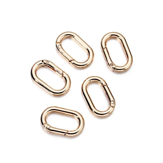 Metal Keychain Carabiner Clasps, Oval