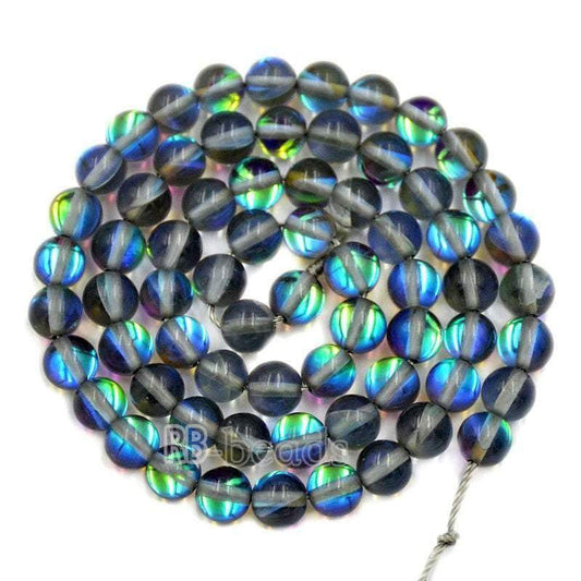 Mystic Gray Aura Quartz Beads loose Holographic Quartz Beads, Jewelry Rainbow AB Beads 6mm 8mm 10mm 12mm beads