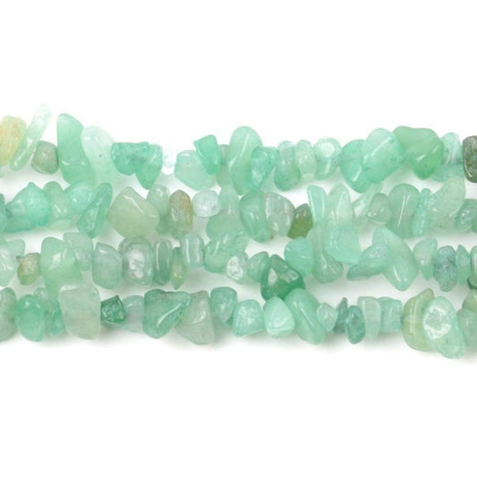 Natural Green Aventurine Chip Beads, 5~8mm 34 Inc strand