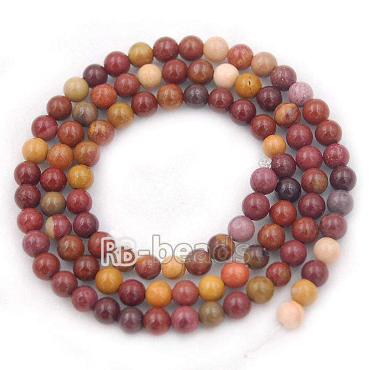 Natural Moukaite Jasper beads, 2-10mm Round stone, 15.5'' strand