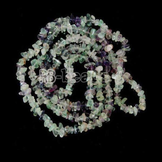 Natural Multicolor Fluorite Beads, Chip, 5~8mm 34 Inc strand