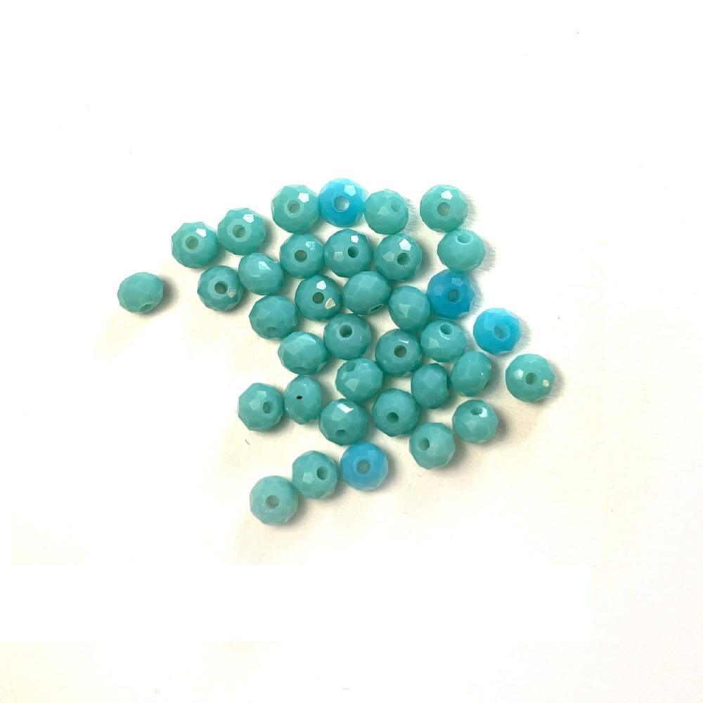 Opaque Green Czech Crystal 4mm Faceted Round Loose Beads, 100 pcs For Bracelet Necklace Jewelry Making
