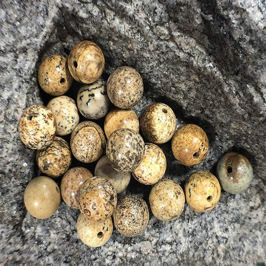 Picture Jasper beads, Wholesale Round Gemstone 4-12mm, 5-200pcs
