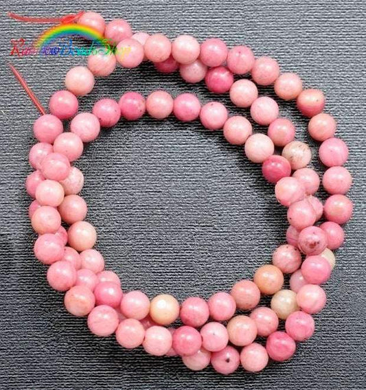 Rhodonite Beads, Pink Beads, Gemstone Beads, Round Natural Beads, Jewelry Stone Beads, Full Strand 4mm 6mm 8mm 10mm