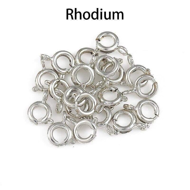 Round Trigger Lobster Clasp 30pcs, Silver Gold Copper