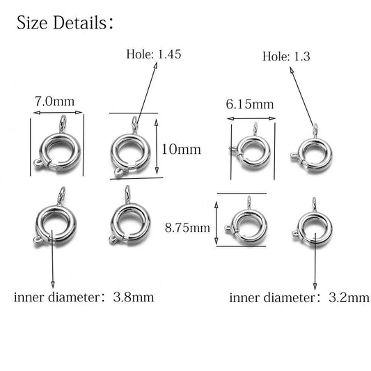 Spring Clasp With Open Jump Ring