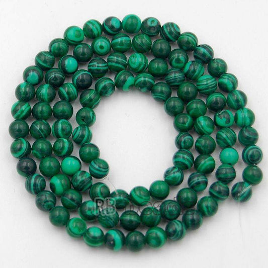 Synthetic Malachite Beads, loose Jewelry Round Gemstone, 4m-12mm, 15.5'' strand