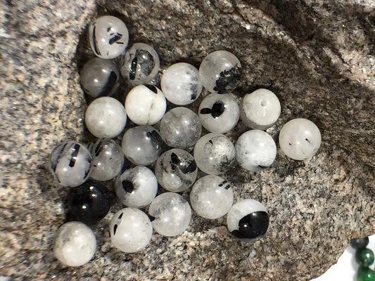 Tourmaline Quartz beads, Wholesale Gemstone Beads, Round Natural Stone Jewelry Beads, 4mm 6mm 8mm 10mm 12mm 5-200pcs