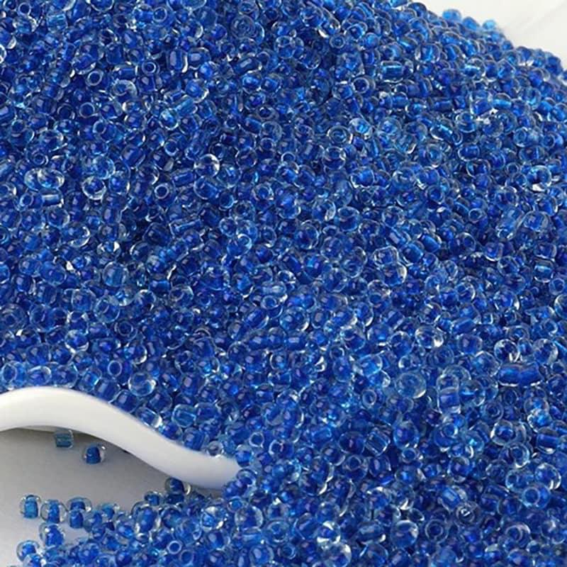 Transparent Seed Beads dark blue Lined Tiny Miyuki Delica seed beads, 2mm 12/0 japanese preciosa rocaille beads round small glass, 1000pcs