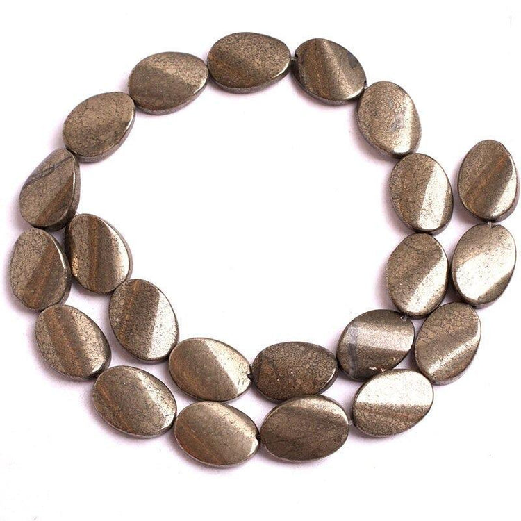 Oval gemstone beads 