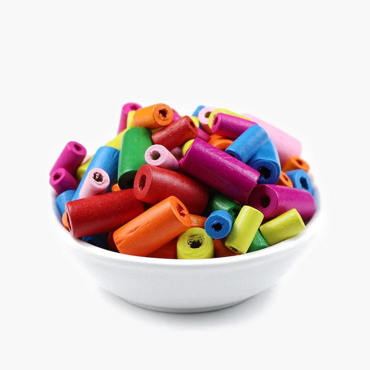 Oval wood beads 