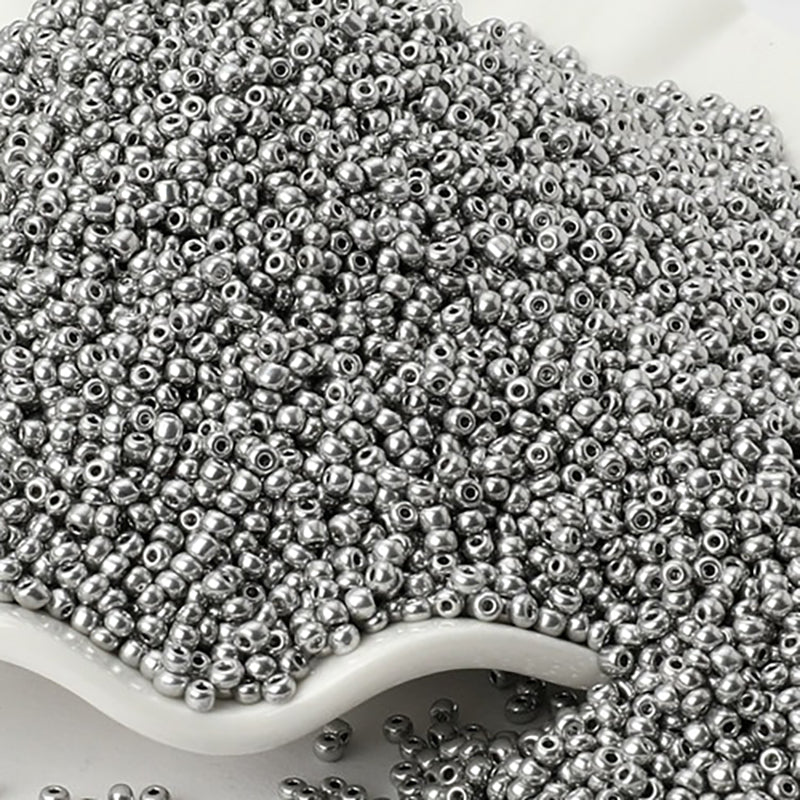 2mm Galvanized Metallic Seed Beads