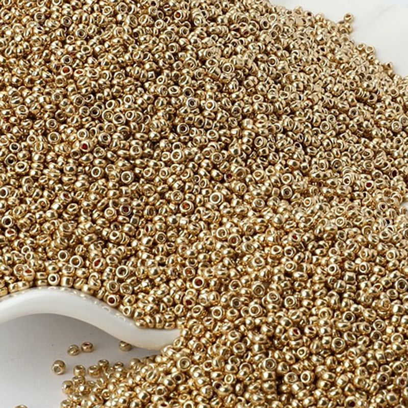 2mm Galvanized Metallic Seed Beads