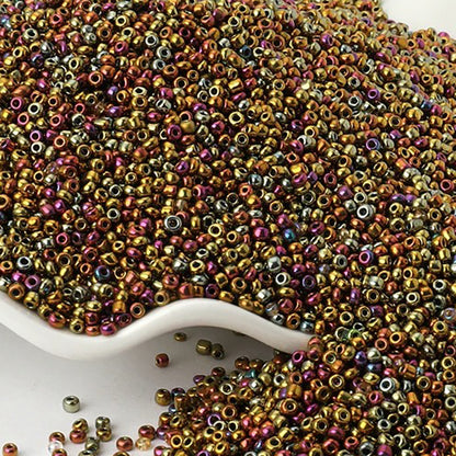 2mm Galvanized Metallic Seed Beads