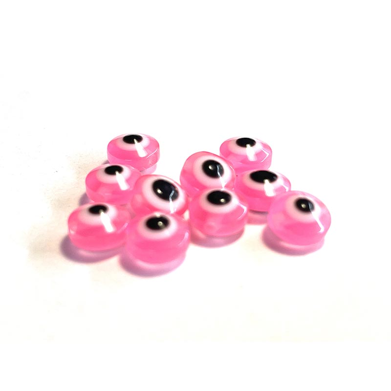 Flat Round Eye Beads, 8mm