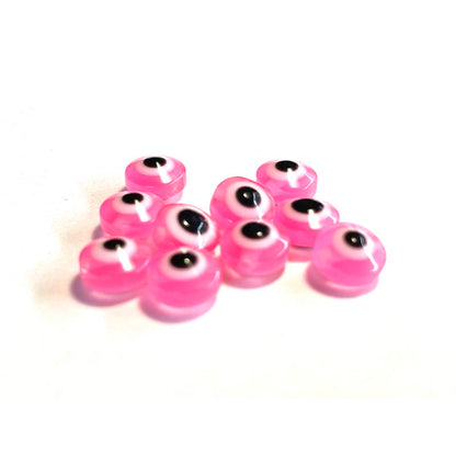 Flat Round Eye Beads, 8mm