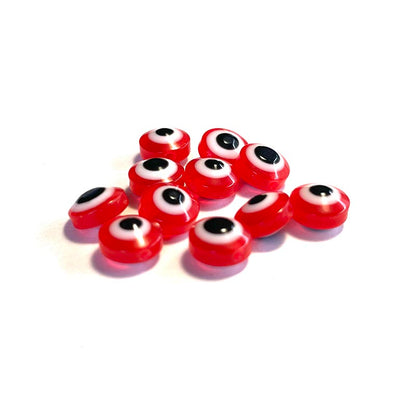 Flat Round Eye Beads, 8mm