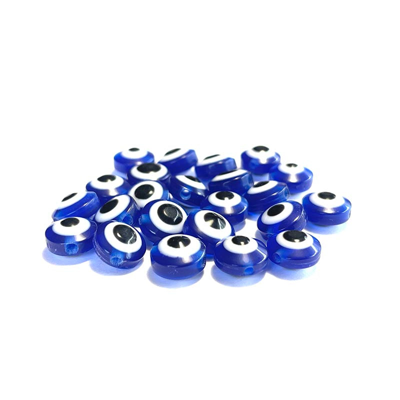 Flat Round Eye Beads, 8mm
