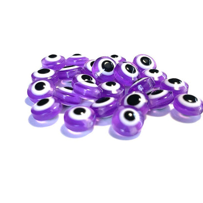 Flat Round Eye Beads, 8mm