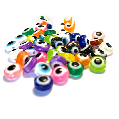 Flat Round Eye Beads, 8mm