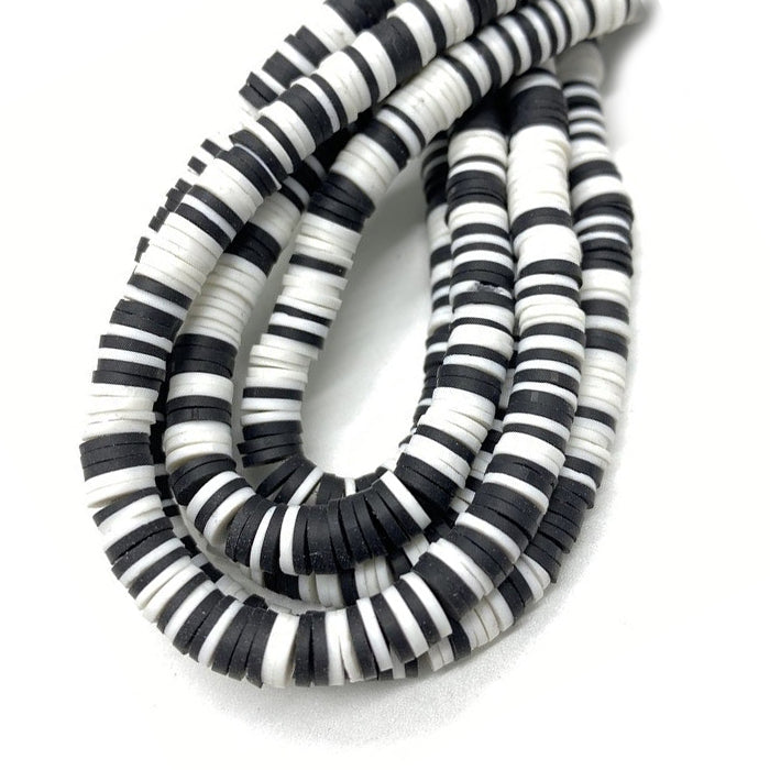 6mm Heishi Mixed Polymer Clay & African Vinyl Disc Beads