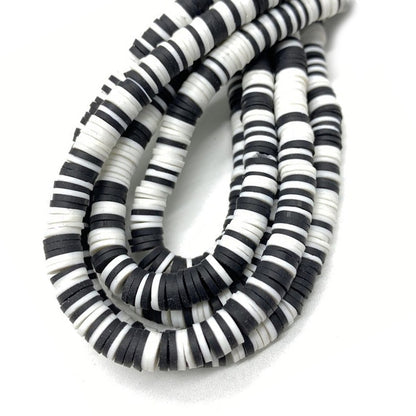 6mm Heishi Mixed Polymer Clay & African Vinyl Disc Beads