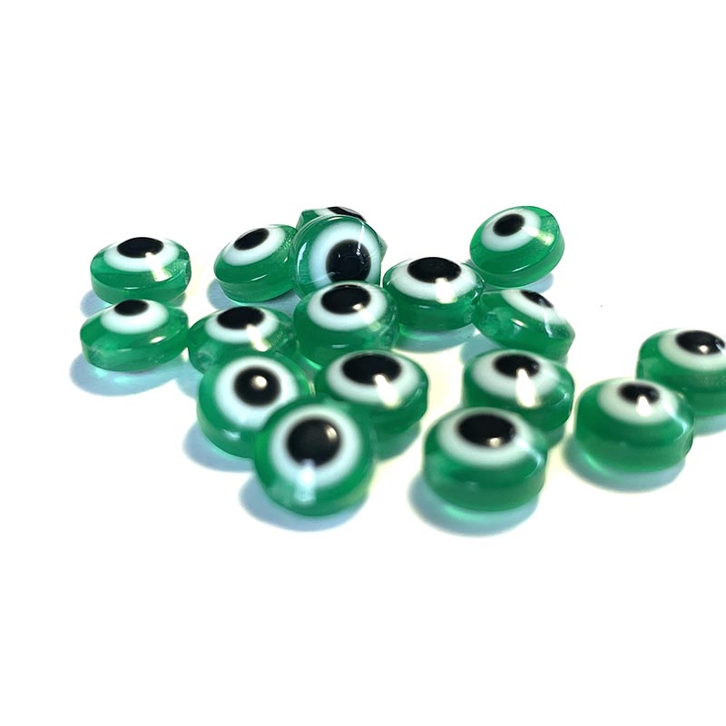 Flat Round Eye Beads, 8mm