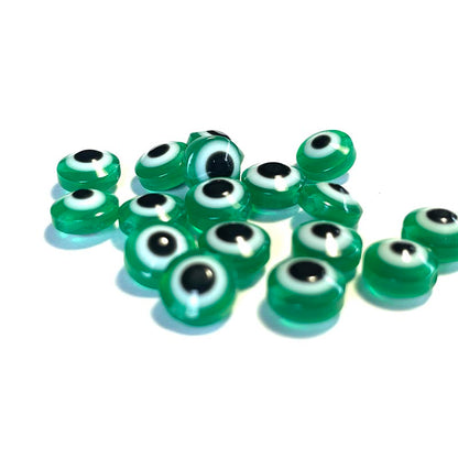 Flat Round Eye Beads, 8mm